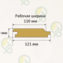 Имитация бруса АВ 20х121х6000 (Карел. профиль, хвоя) 
