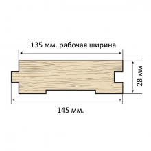 Доска половая АВ 28х145х3700 хвоя 