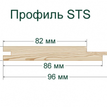 Вагонка STS АВ 20х 96 6000 хвоя 