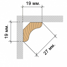 Галтель Липа Термо А 27х2700 фигурная 