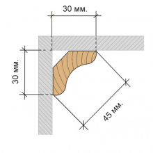 Плинтус гладкий сращенный А 45х2000 хвоя 
