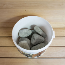 Камень Жадеит шлиф 80х100 мм (средняя) ведро 10 кг. 