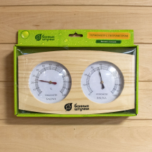 Термометр с гигрометром Банная станция для бани и сауны "Банные штучки" 24.5х13.5х3 см. 